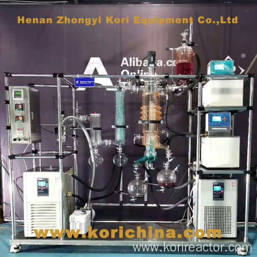 High vacuum wiped film molecular distillation